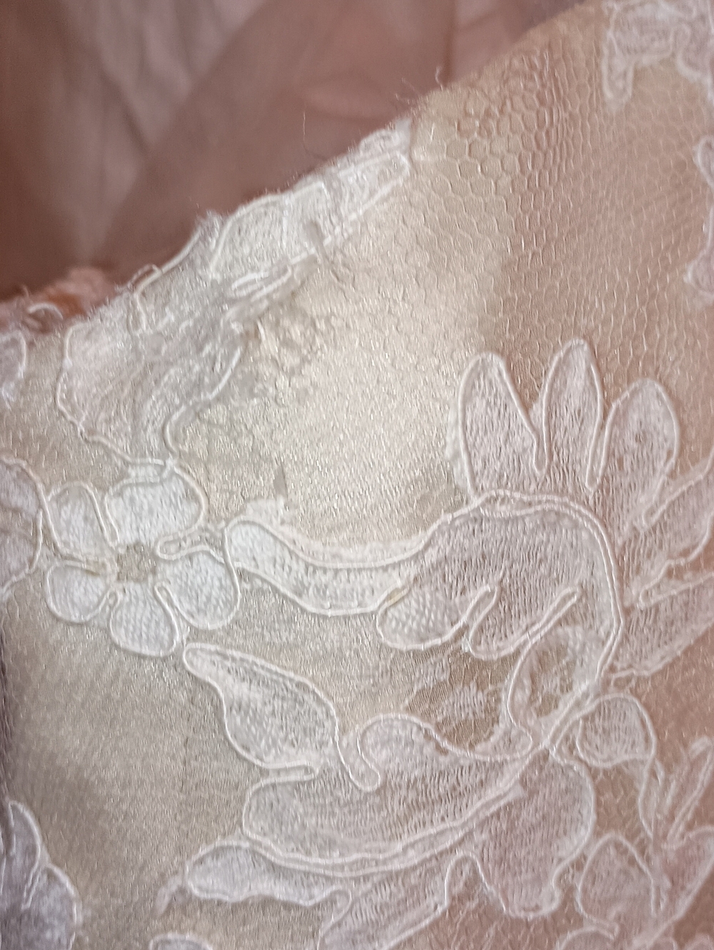 Amsale Ryan Teal Length Ivory Lace  Pleated Aline Formal Dress 12 - Picture 14 of 16